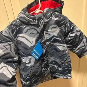 Columbia Kids' Camouflage Blue and Gray Puffer Jacket